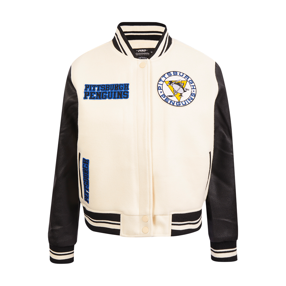 CHAMARRA UNIVERSITARIA NHL PITTSBURGH PENGUINS RETRO CLASSICS PARA MUJER