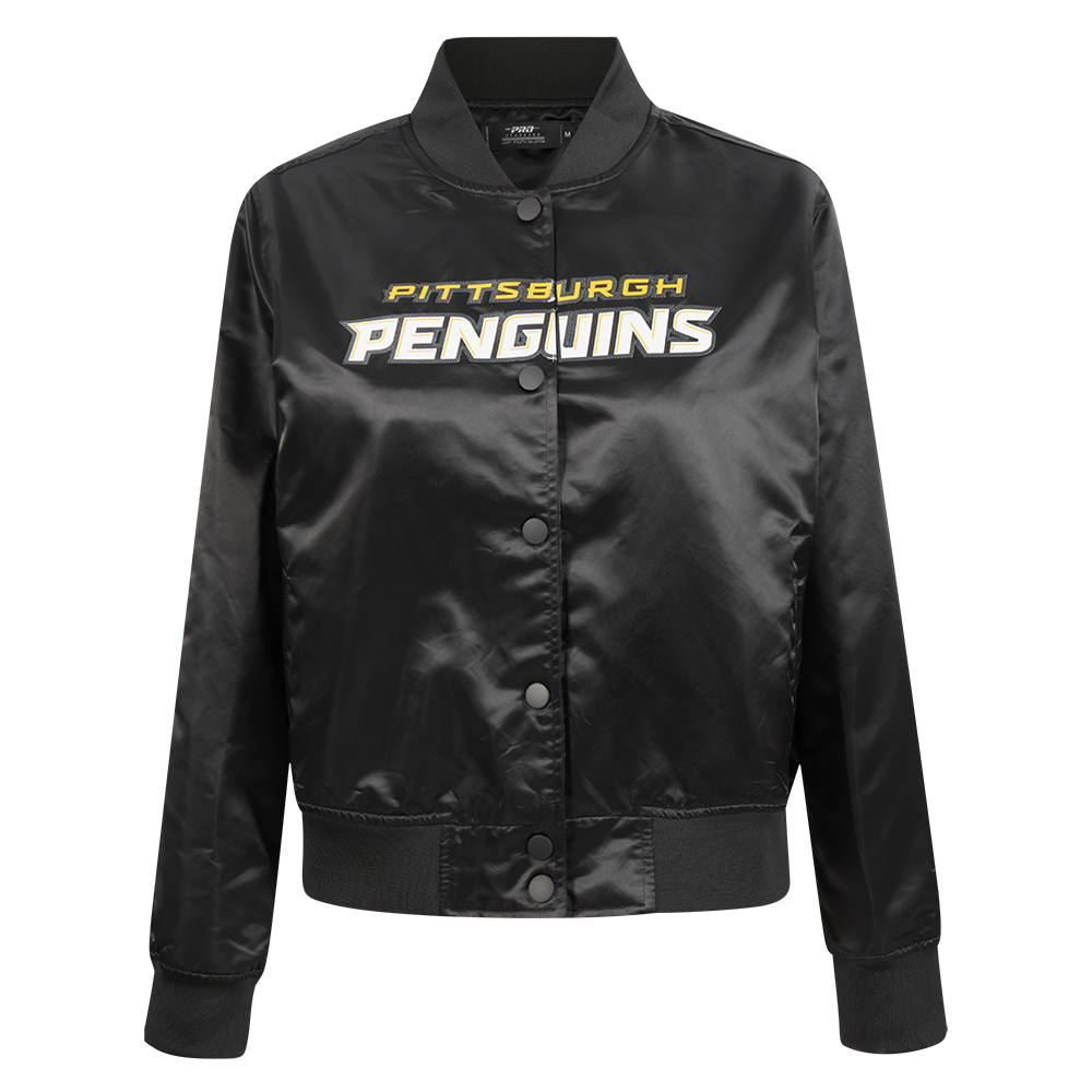 CHAMARRA DE SATÍN NHL PITTSBURGH PENGUINS CLASSIC CHENILLE PARA MUJER