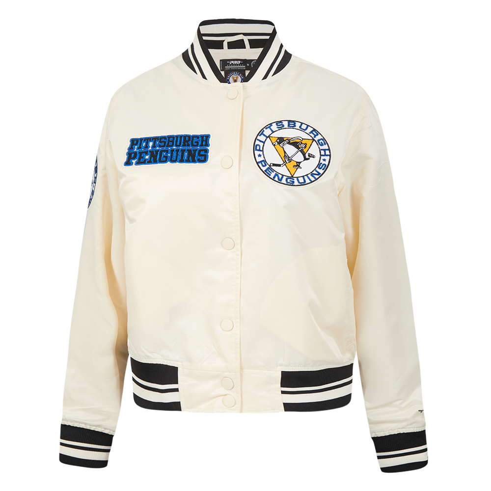 CHAMARRA DE SATÍN NHL PITTSBURGH PENGUINS RETRO CLASSICS PARA MUJER