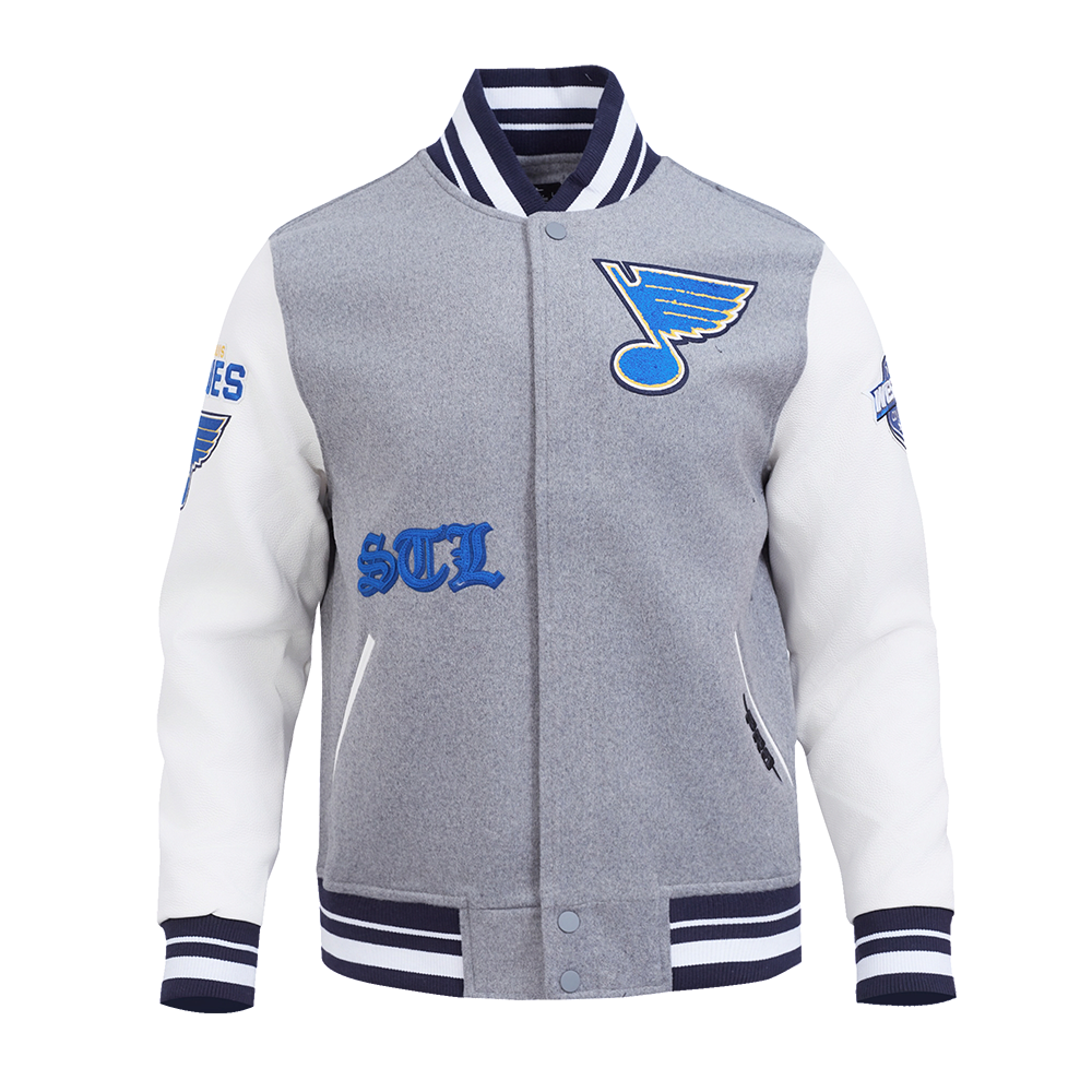 CHAMARRA UNIVERSITARIA NHL ST. LOUIS BLUES OLD ENGLISH