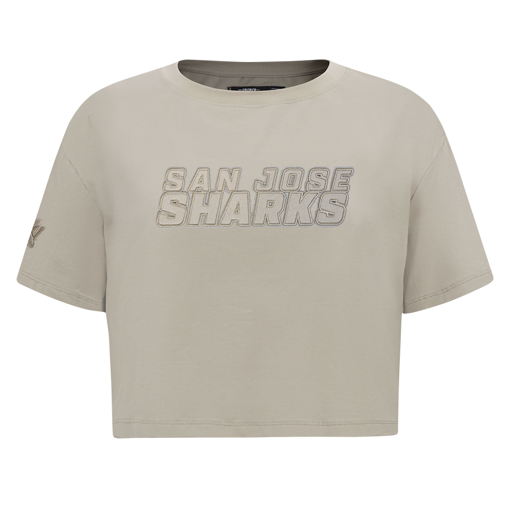 PLAYERA CROP NHL SAN JOSE SHARKS NEUTRAL PARA MUJER