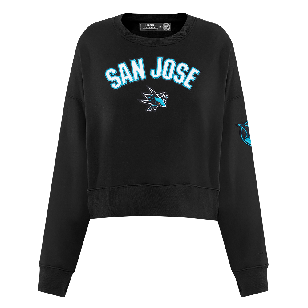 SUDADERA DE CUELLO REDONDO NHL SAN JOSE SHARKS CLASSIC CHENILLE PARA MUJER