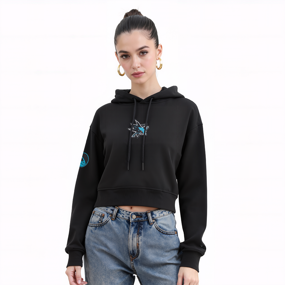 SUDADERA CON GORRO NHL SAN JOSE SHARKS CLASSIC CHENILLE PARA MUJER
