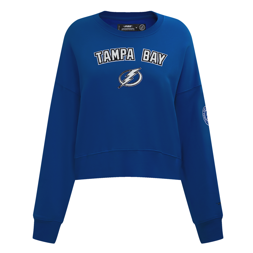 SUDADERA DE CUELLO REDONDO NHL TAMPA BAY LIGHTNING CLASSIC CHENILLE PARA MUJER