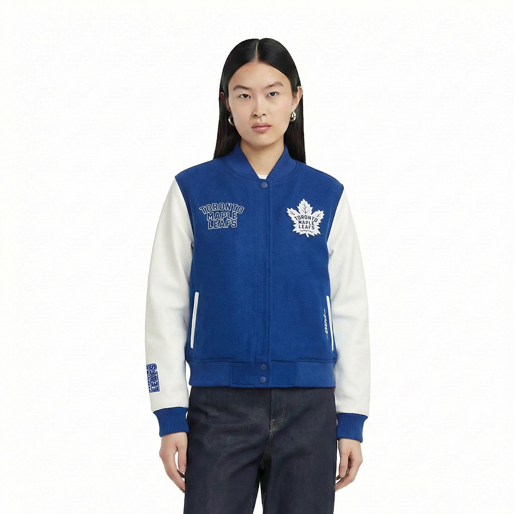 CHAMARRA UNIVERSITARIA NHL TORONTO MAPLE LEAFS CLASSIC CHENILLE PARA MUJER