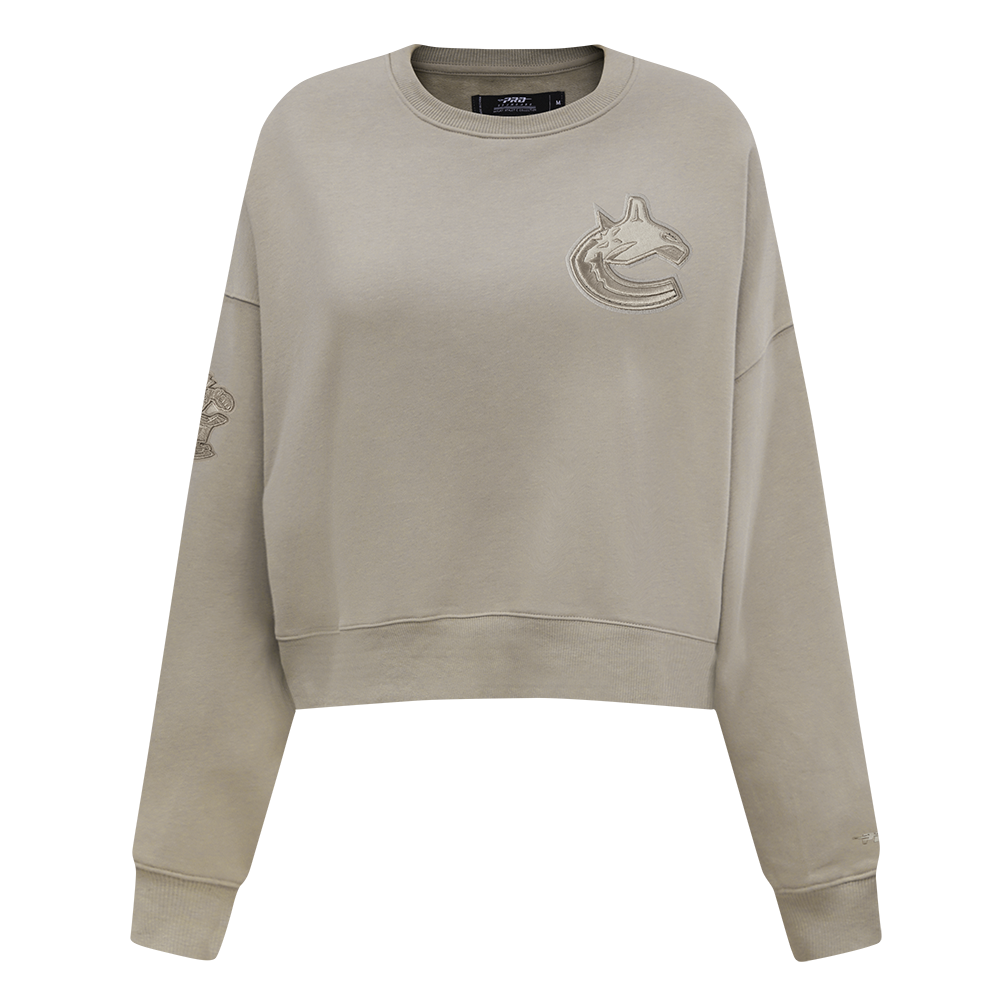 SUDADERA DE CUELLO REDONDO NHL VANCOUVER CANUCKS NEUTRAL PARA MUJER