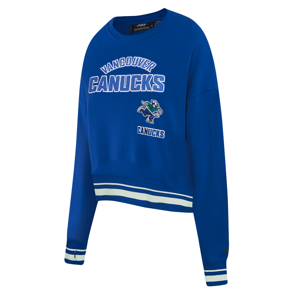 SUDADERA DE CUELLO REDONDO NHL VANCOUVER CANUCKS RETRO CLASSICS PARA MUJER