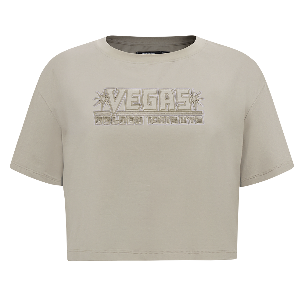 PLAYERA CROP NHL VEGAS GOLDEN KNIGHTS NEUTRAL PARA MUJER