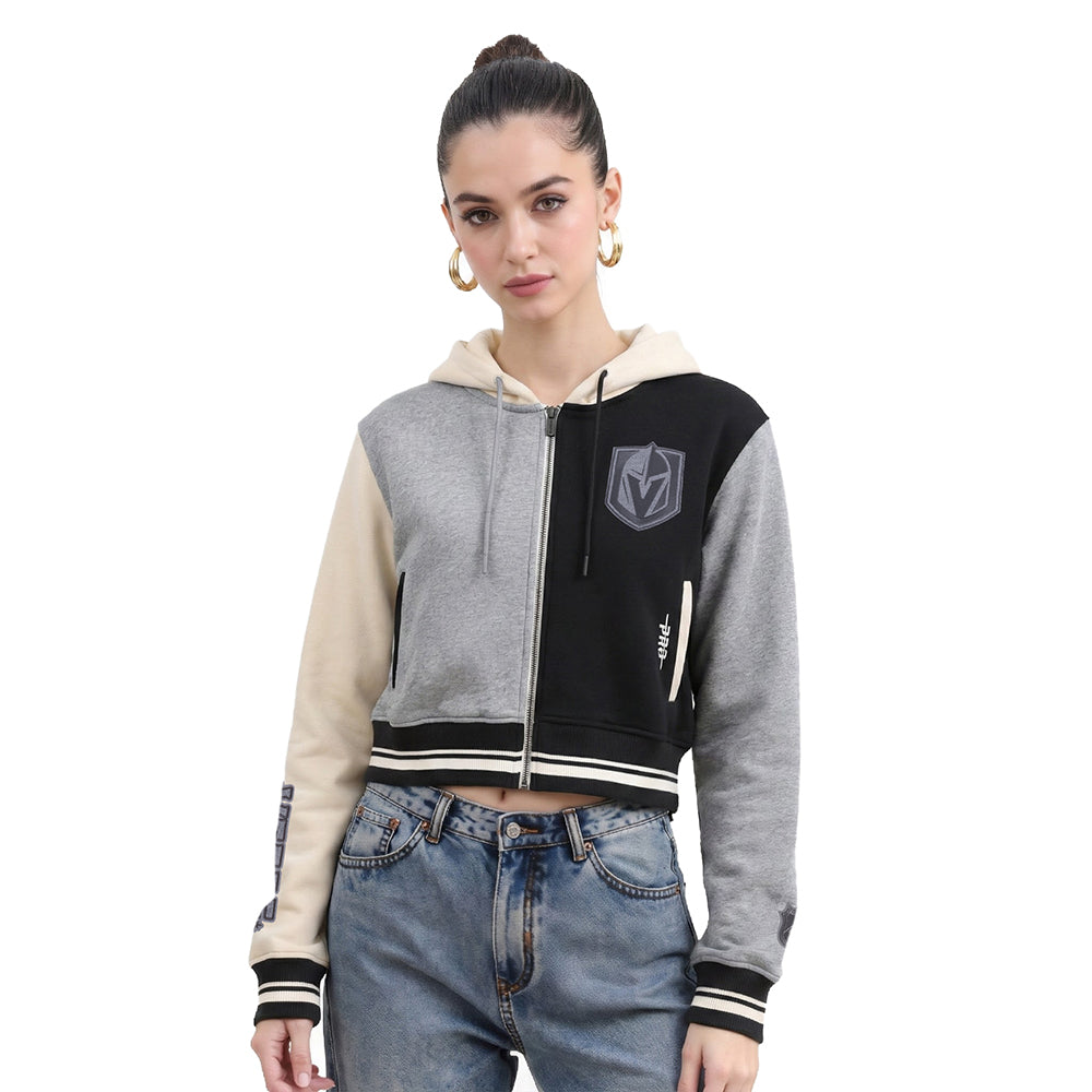 SUDADERA CON CIERRE NHL VEGAS GOLDEN KNIGHTS REVERSE FRENCH TERRY PARA MUJER