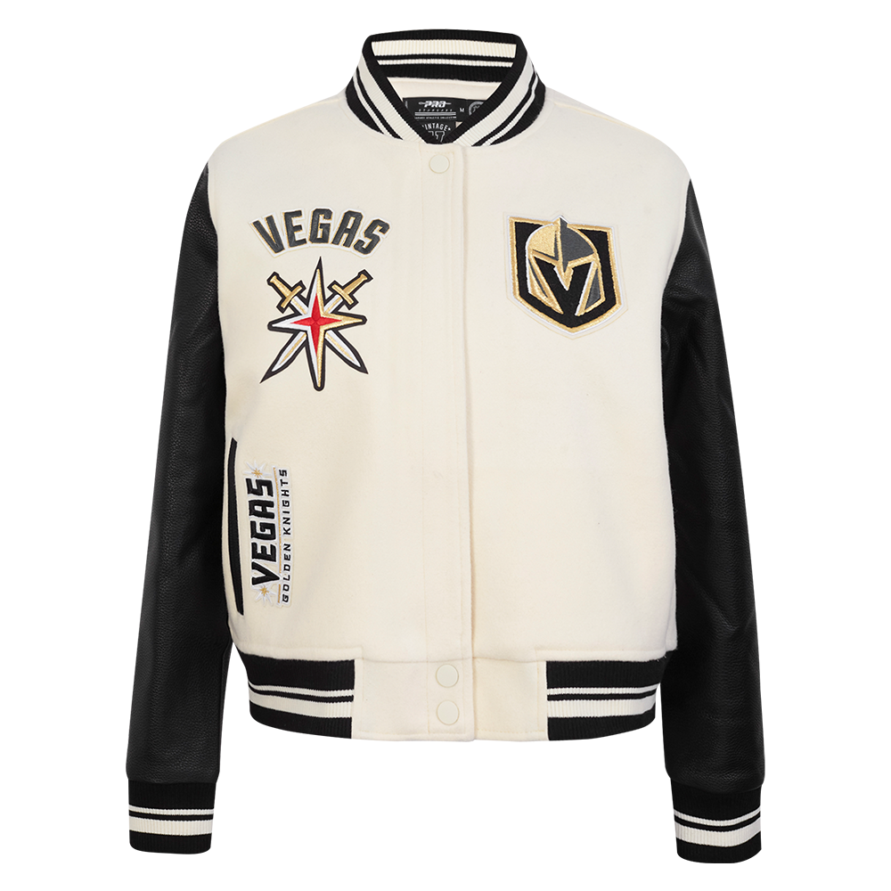 CHAMARRA UNIVERSITARIA NHL VEGAS GOLDEN KNIGHTS RETRO CLASSICS PARA MUJER