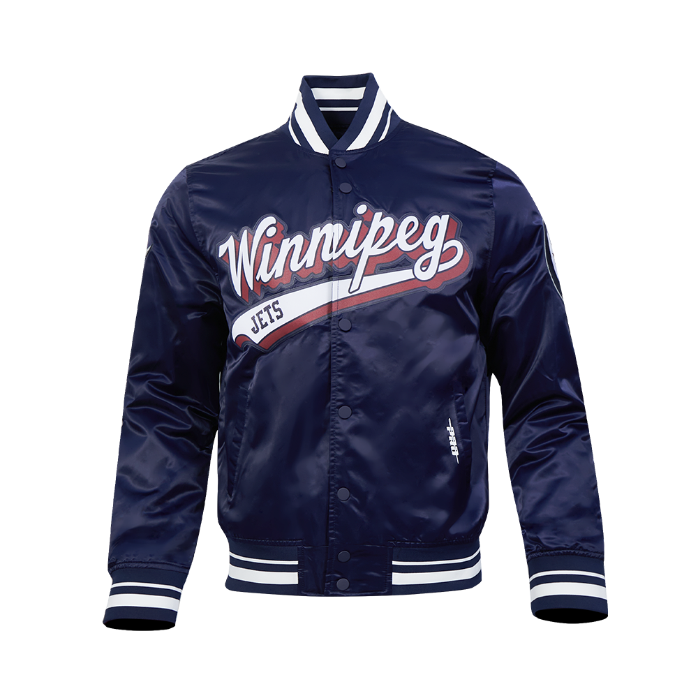 CHAMARRA DE SATÍN NHL WINNIPEG JETS SCRIPT TAIL