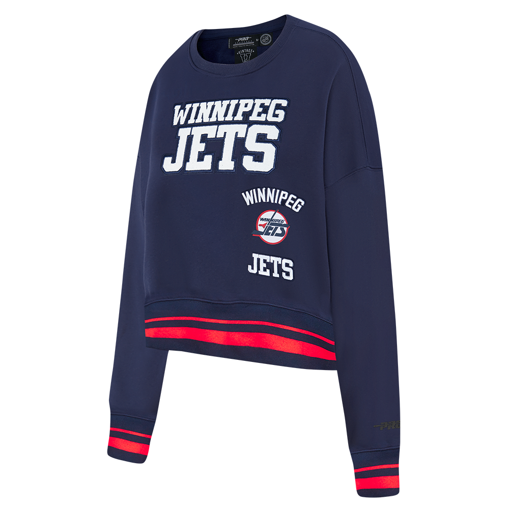 SUDADERA DE CUELLO REDONDO NHL WINNIPEG JETS RETRO CLASSICS PARA MUJER