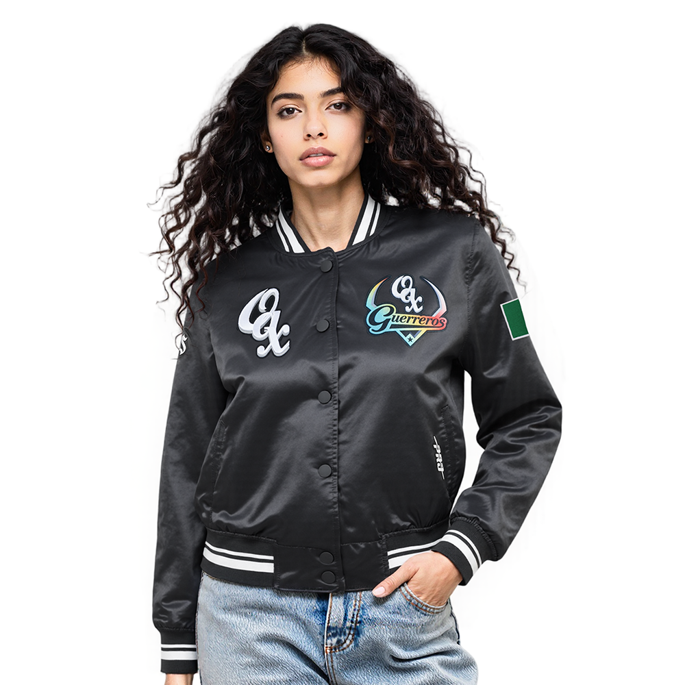 CHAMARRA DE SATIN LMB GUERREROS DE OAXACA DDM PARA MUJER