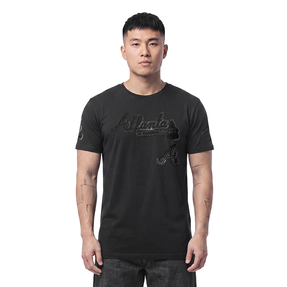 MANGA CORTA MLB ATLANTA BRAVES TRIPLE BLACK