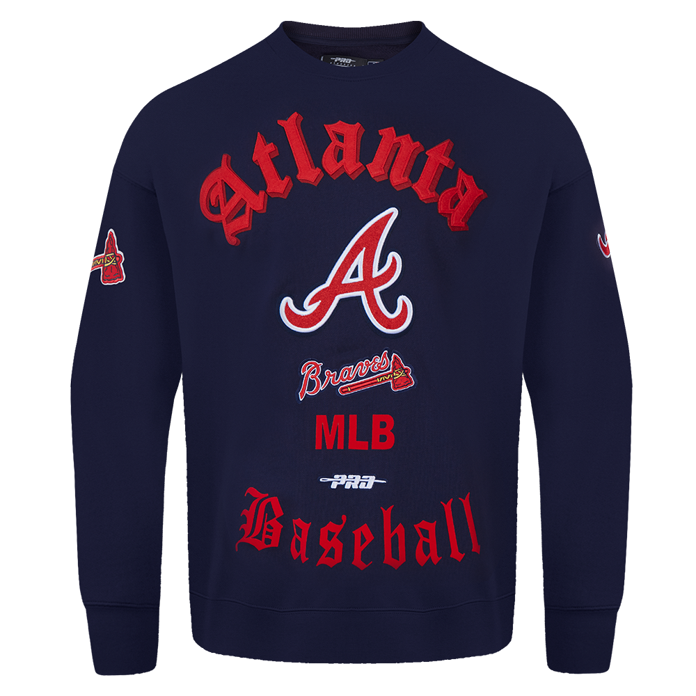 SUDADERA DE CUELLO REDONDO MLB ATLANTA BRAVES OLD ENGLISH