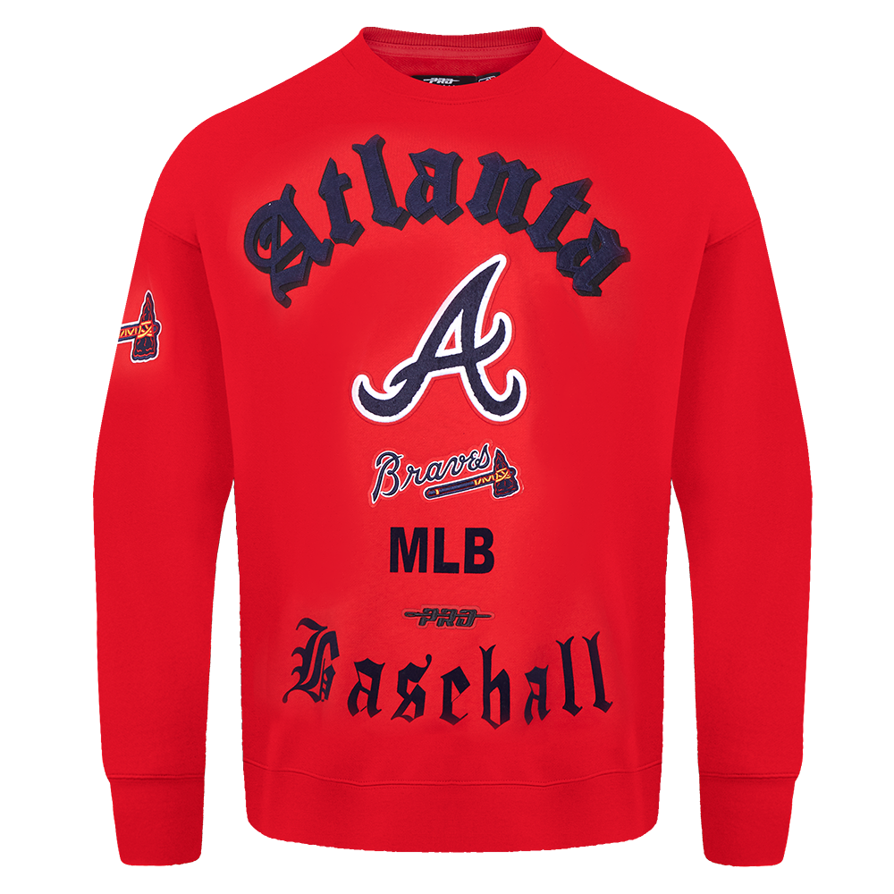 SUDADERA DE CUELLO REDONDO MLB ATLANTA BRAVES OLD ENGLISH