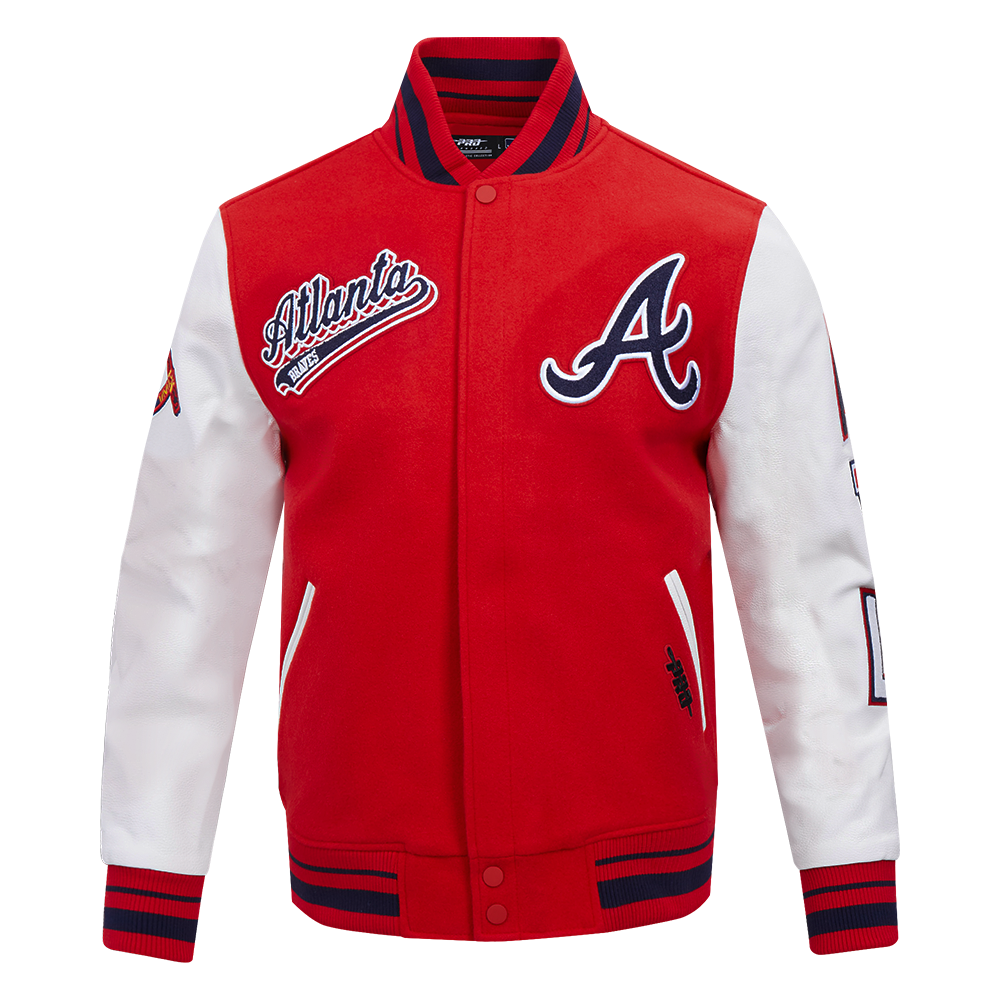 CHAMARRA UNIVERSITARIA MLB ATLANTA BRAVES SCRIPT TAIL