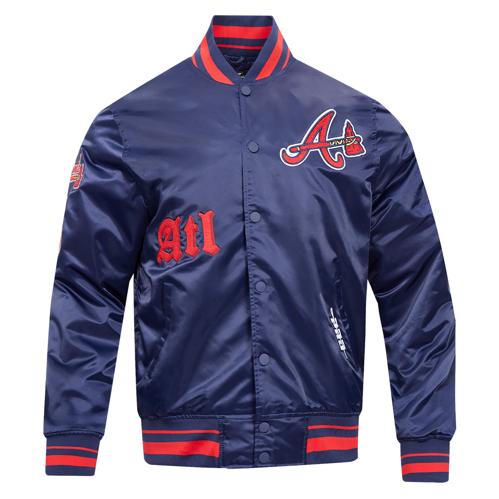 CHAMARRA DE SATÍN MLB ATLANTA BRAVES OLD ENGLISH