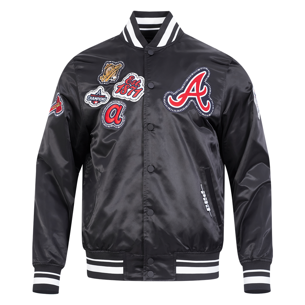 CHAMARRA DE SATÍN MLB ATLANTA BRAVES DIY PICK STITCH