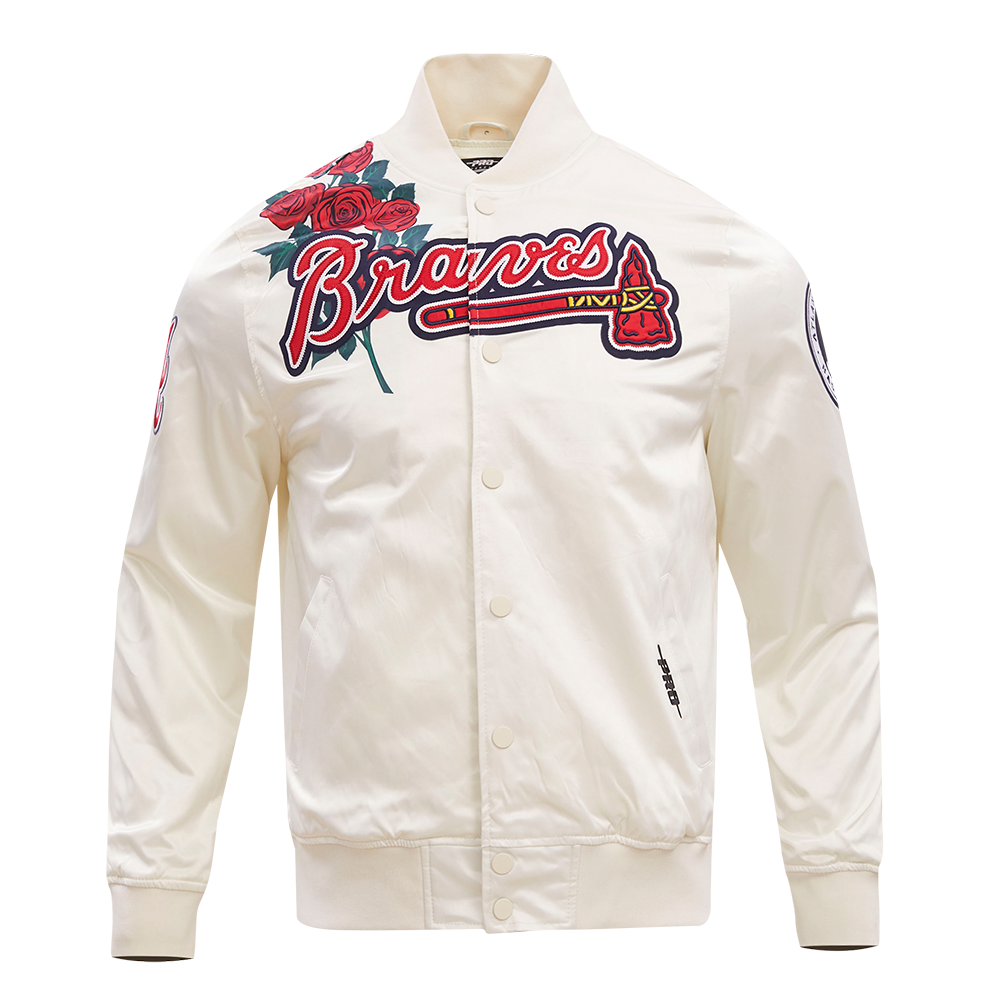 CHAMARRA DE SATÍN MLB ATLANTA BRAVES ROSES