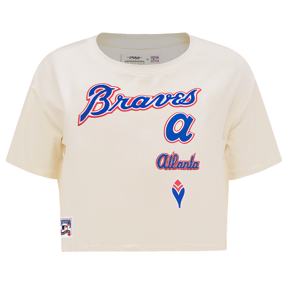 MANGA CORTA CROP MLB ATLANTA BRAVES RETRO CLASSICS PARA MUJER