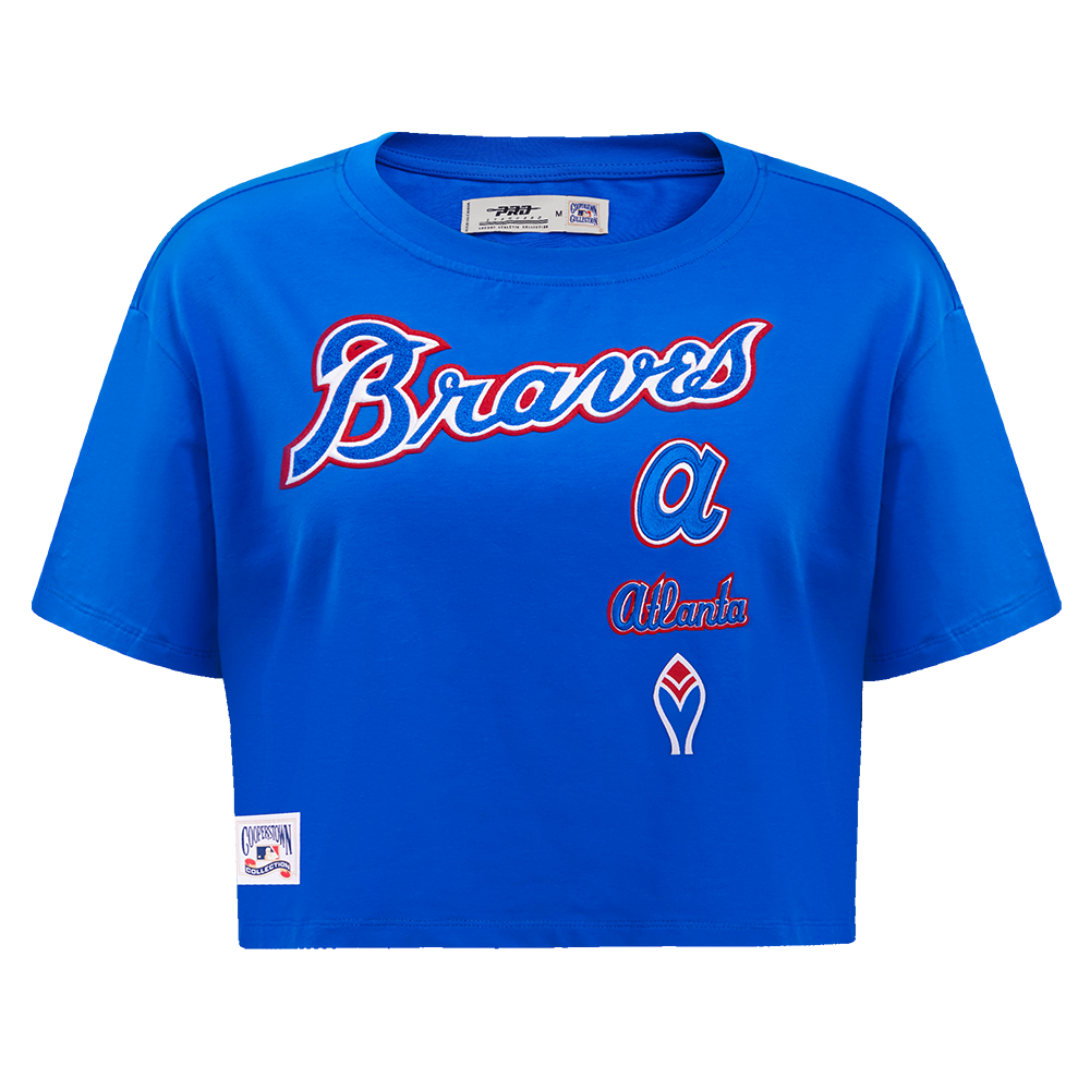 MANGA CORTA CROP MLB ATLANTA BRAVES RETRO CLASSICS PARA MUJER