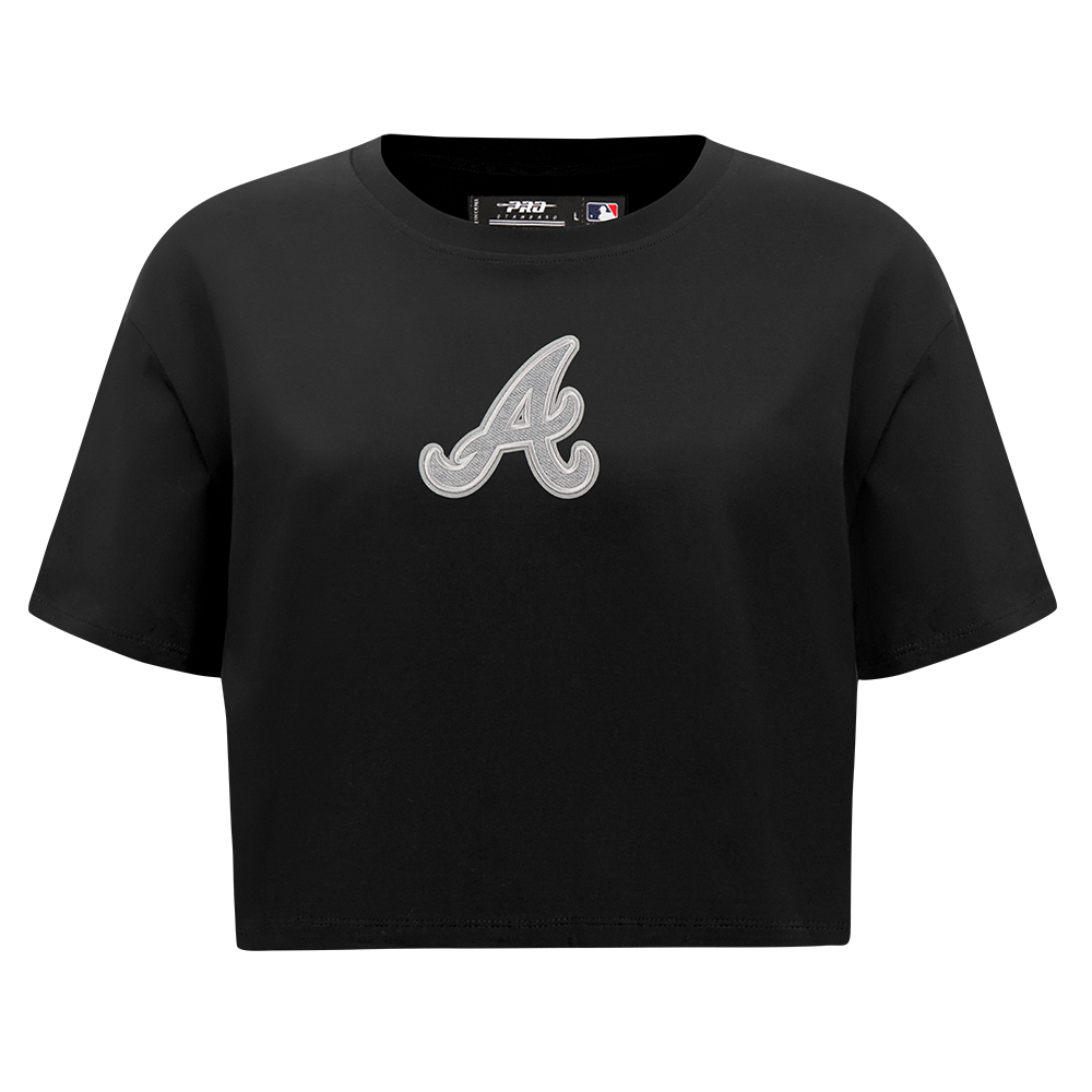 MANGA CORTA CROP MLB ATLANTA BRAVES REVERSE FRENCH TERRY PARA MUJER