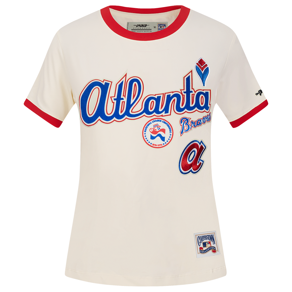 MANGA CORTA MLB ATLANTA BRAVES RETRO CASCADE PARA MUJER