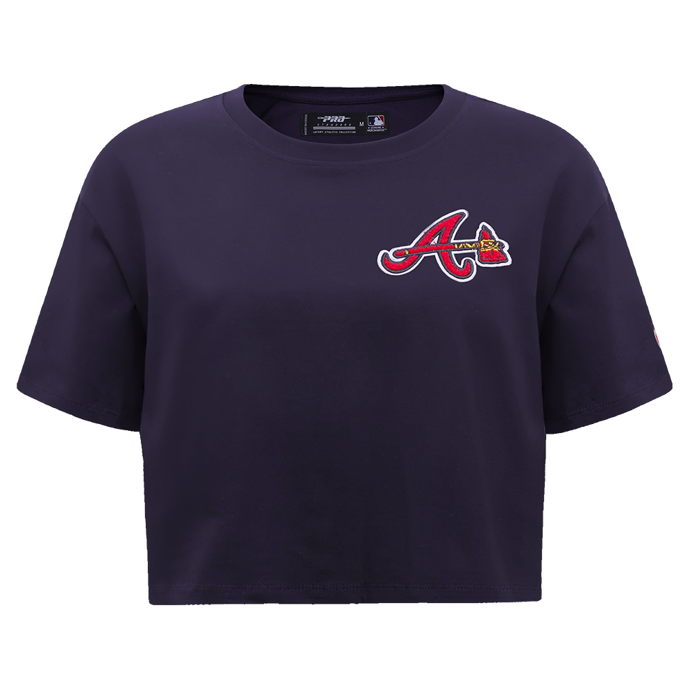 MANGA CORTA CROP MLB ATLANTA BRAVES CLASSIC ESSENTIALS PARA MUJER