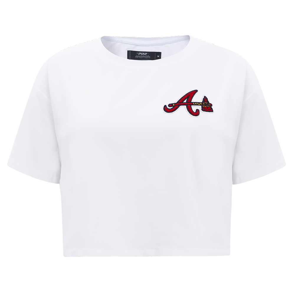 MANGA CORTA CROP MLB ATLANTA BRAVES CLASSIC ESSENTIALS PARA MUJER