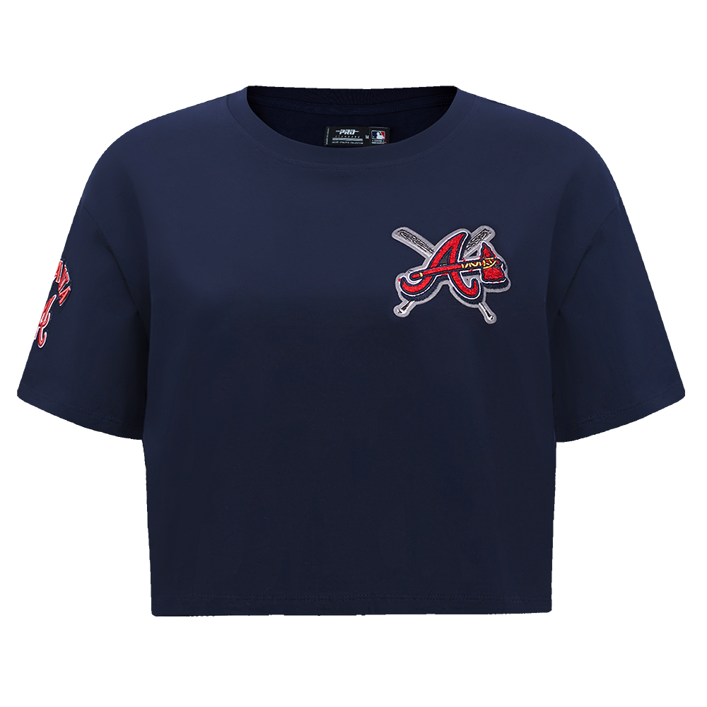 MANGA CORTA CROP MLB ATLANTA BRAVES MASH UP PARA MUJER