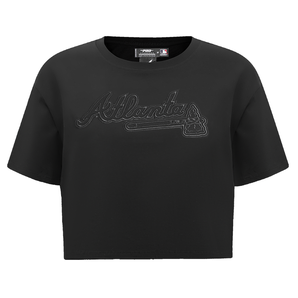 MANGA CORTA CROP MLB ATLANTA BRAVES NEUTRAL PARA MUJER