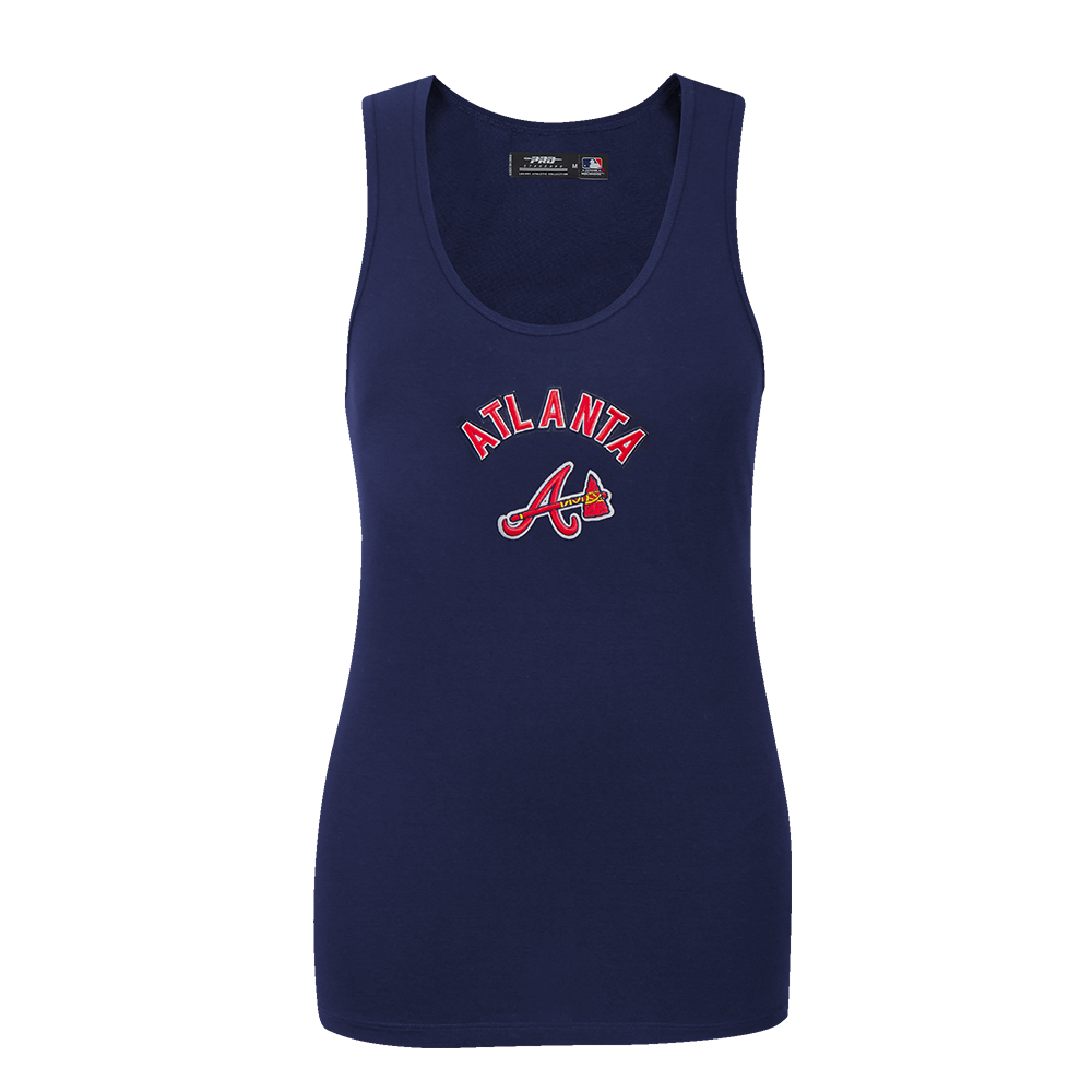 SIN MANGAS DE CORTE RELAJADO MLB ATLANTA BRAVES CLASSIC CHENILLE PARA MUJER