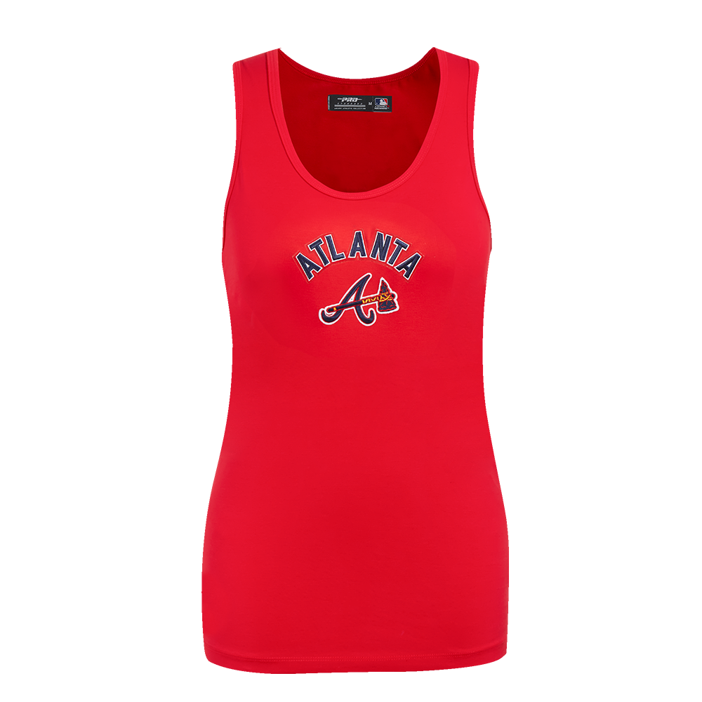 SIN MANGAS DE CORTE RELAJADO MLB ATLANTA BRAVES CLASSIC CHENILLE PARA MUJER