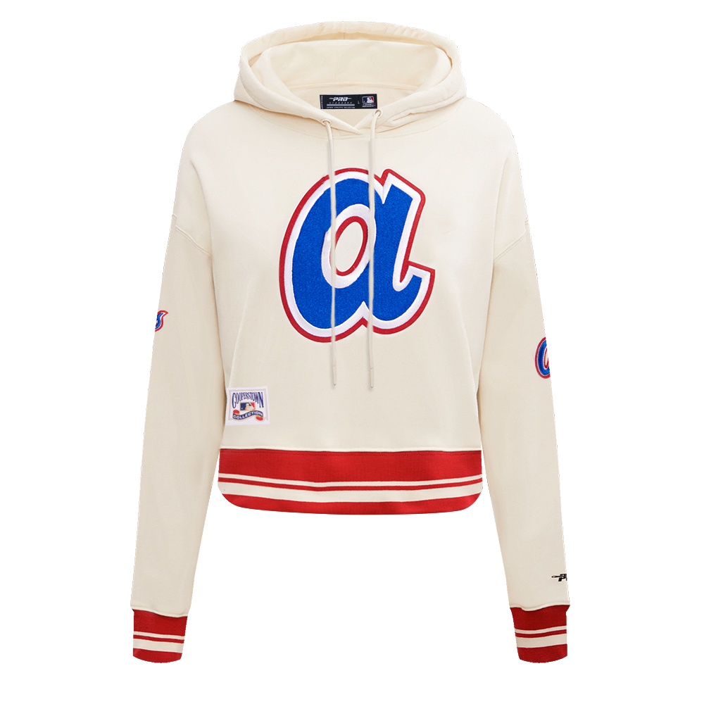 SUDADERA CON GORRO MLB ATLANTA BRAVES RETRO CLASSICS PARA MUJER