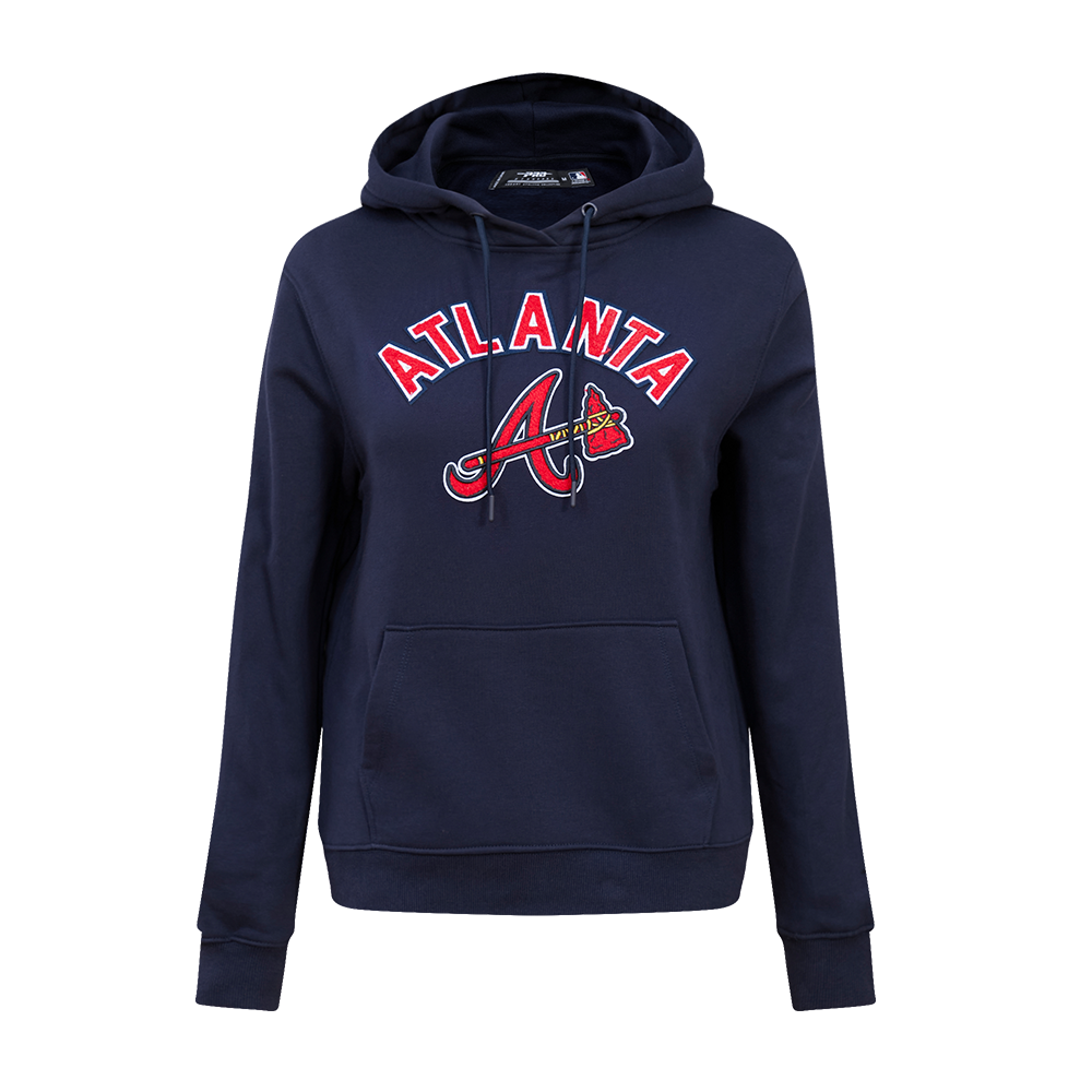 SUDADERA CON GORRO MLB ATLANTA BRAVES CLASSIC ESSENTIALS PARA MUJER