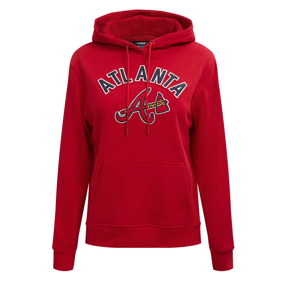 SUDADERA CON GORRO MLB ATLANTA BRAVES CLASSIC ESSENTIALS PARA MUJER