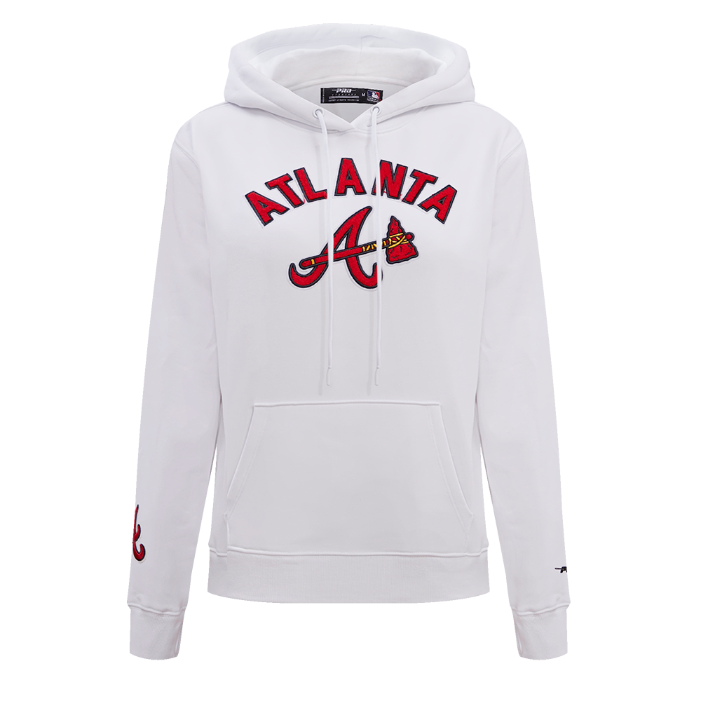 SUDADERA CON GORRO MLB ATLANTA BRAVES CLASSIC ESSENTIALS PARA MUJER