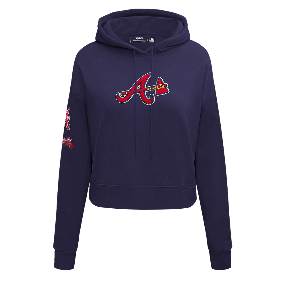 SUDADERA CON GORRO MLB ATLANTA BRAVES CLASSIC ESSENTIALS PARA MUJER
