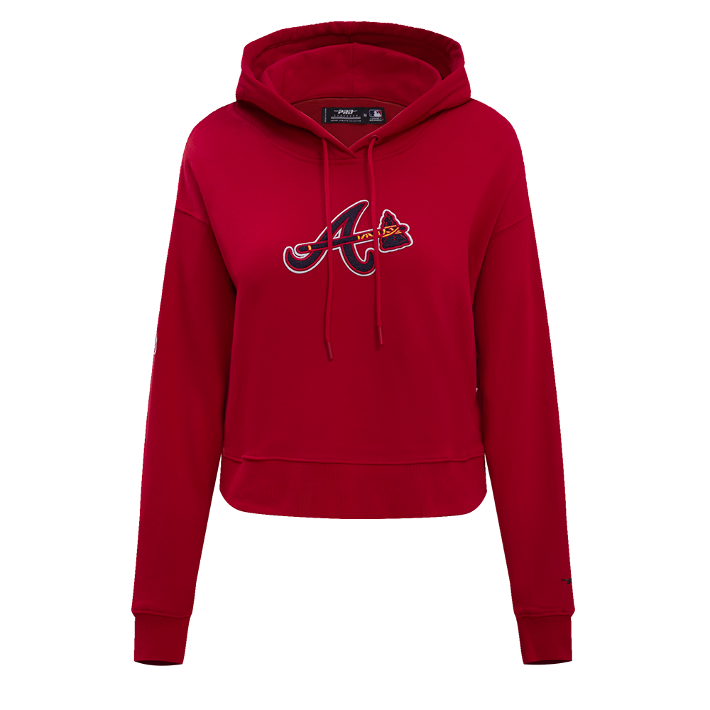 SUDADERA CON GORRO MLB ATLANTA BRAVES CLASSIC ESSENTIALS PARA MUJER