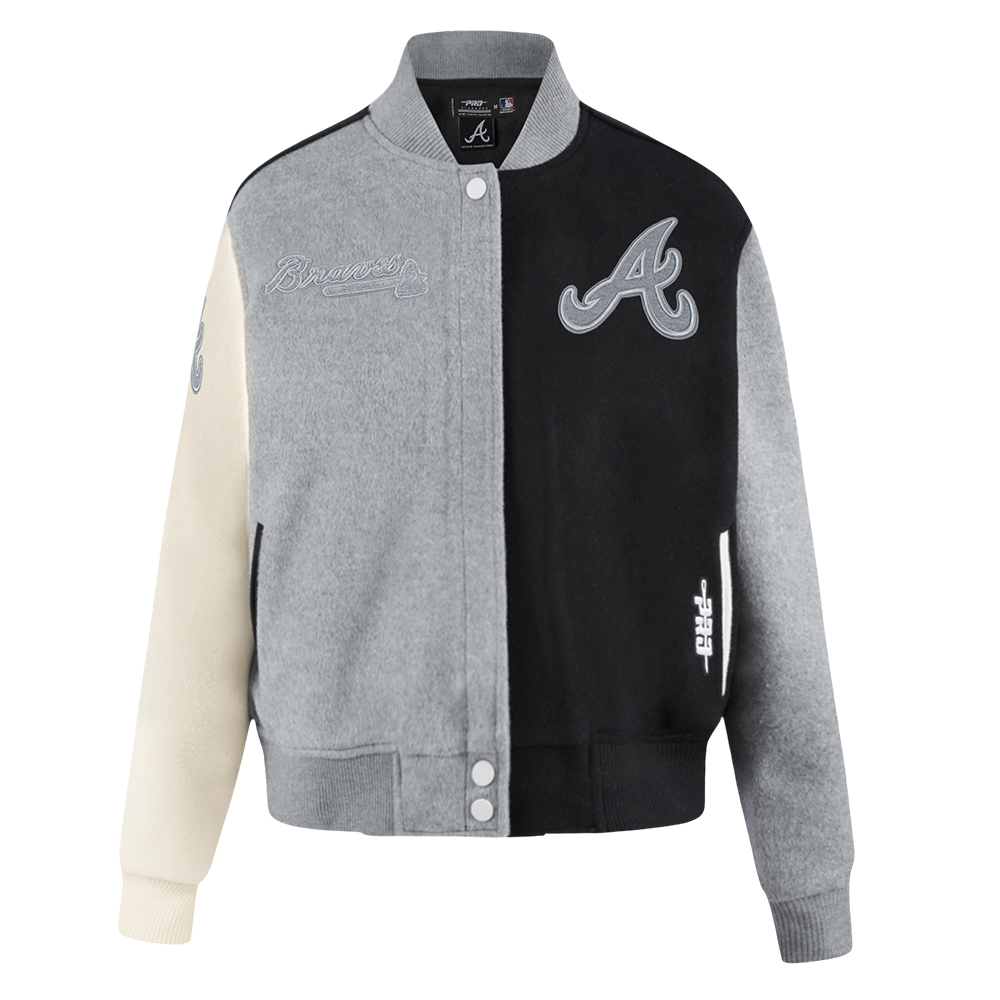 CHAMARRA UNIVERSITARIA MLB ATLANTA BRAVES REVERSE FRENCH TERRY PARA MUJER