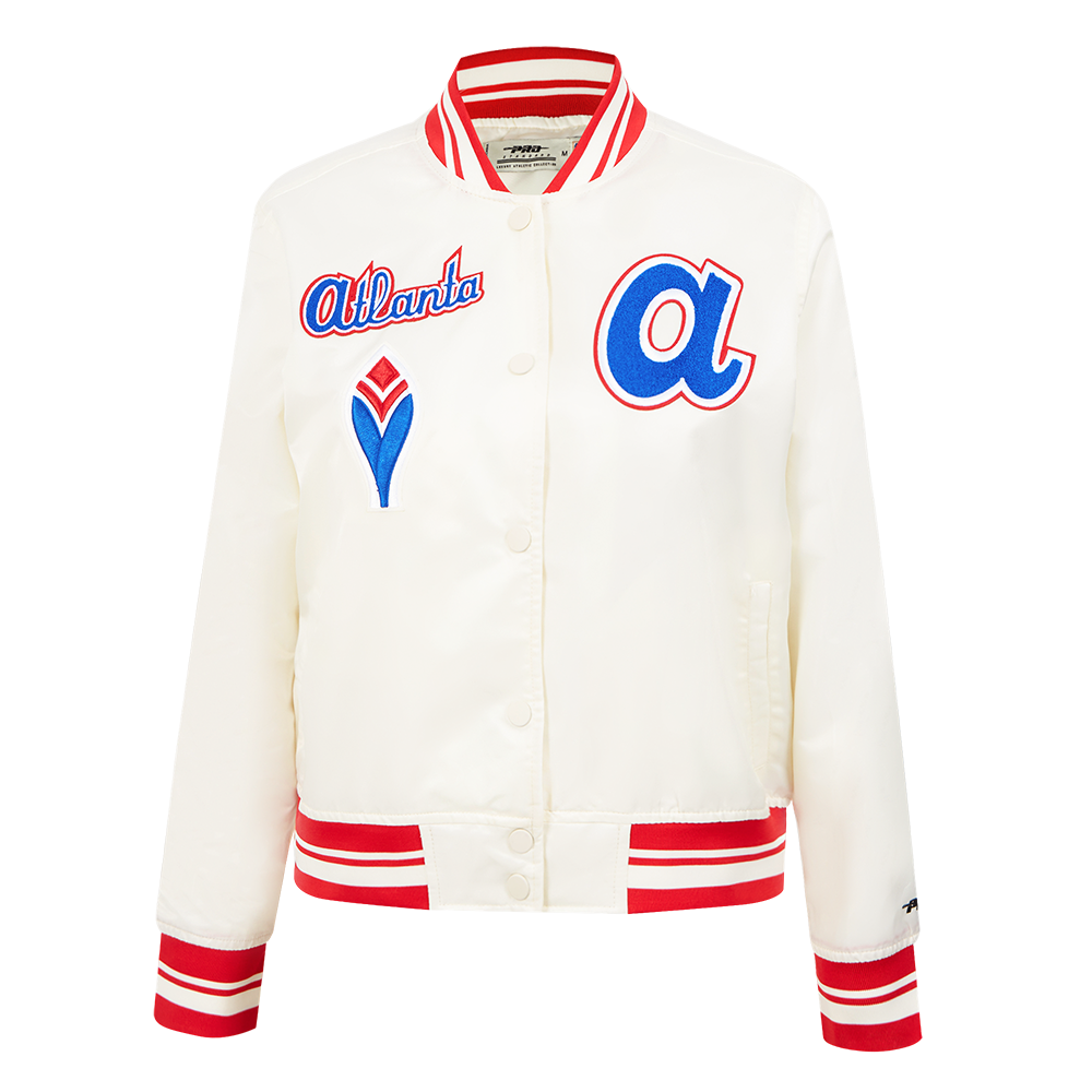 CHAMARRA DE SATÉN MLB ATLANTA BRAVES RETRO CLASSICS PARA MUJER