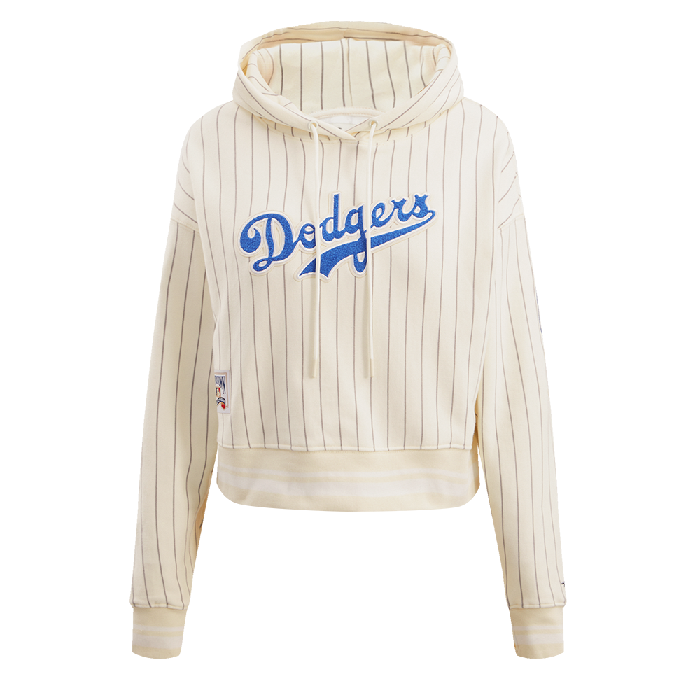 SUDADERA CON GORRO MLB BROOKLYN DODGERS PINSTRIPE RETRO CLASSIC PARA MUJER