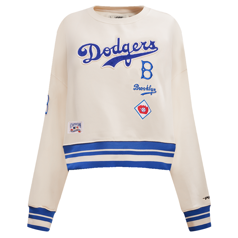 SUDADERA DE CUELLO REDONDO MLB BROOKLYN DODGERS RETRO CLASSICS PARA MUJER