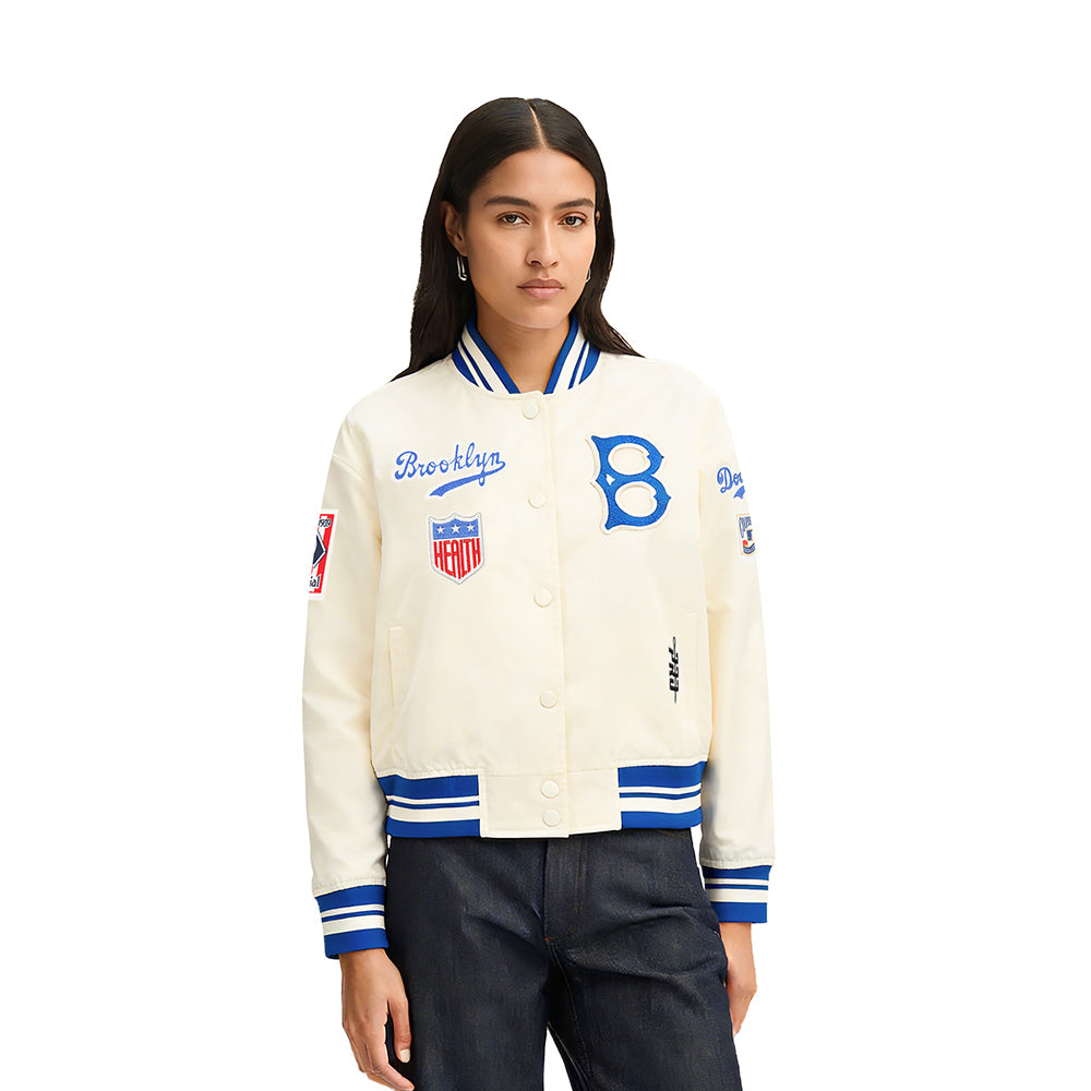 CHAMARRA DE SATIN MLB BROOKLYN DODGERS RETRO CLASSICS PARA MUJER