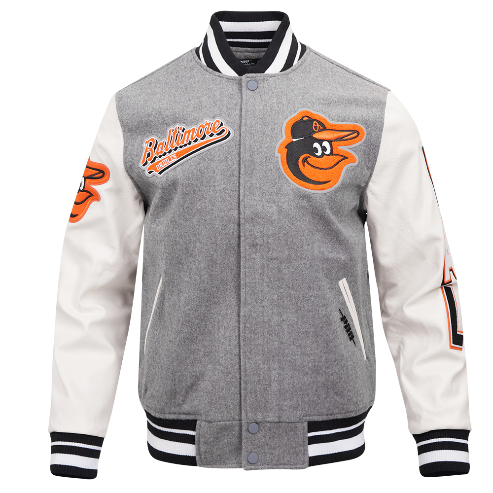 CHAMARRA UNIVERSITARIA MLB BALTIMORE ORIOLES SCRIPT TAIL