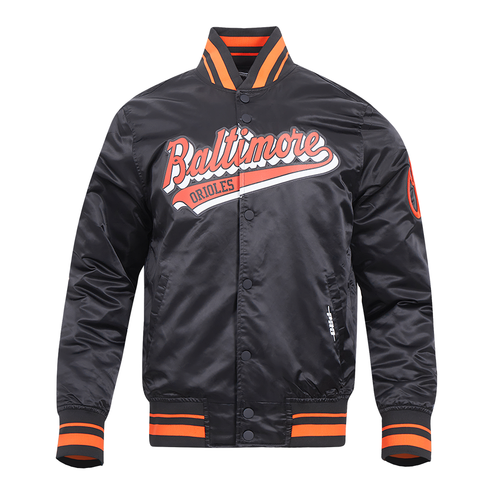 CHAMARRA DE SATÍN MLB BALTIMORE ORIOLES SCRIPT TAIL