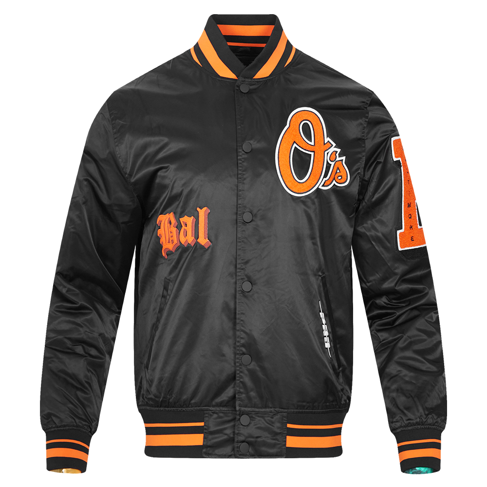 CHAMARRA DE SATÍN MLB BALTIMORE ORIOLES OLD ENGLISH