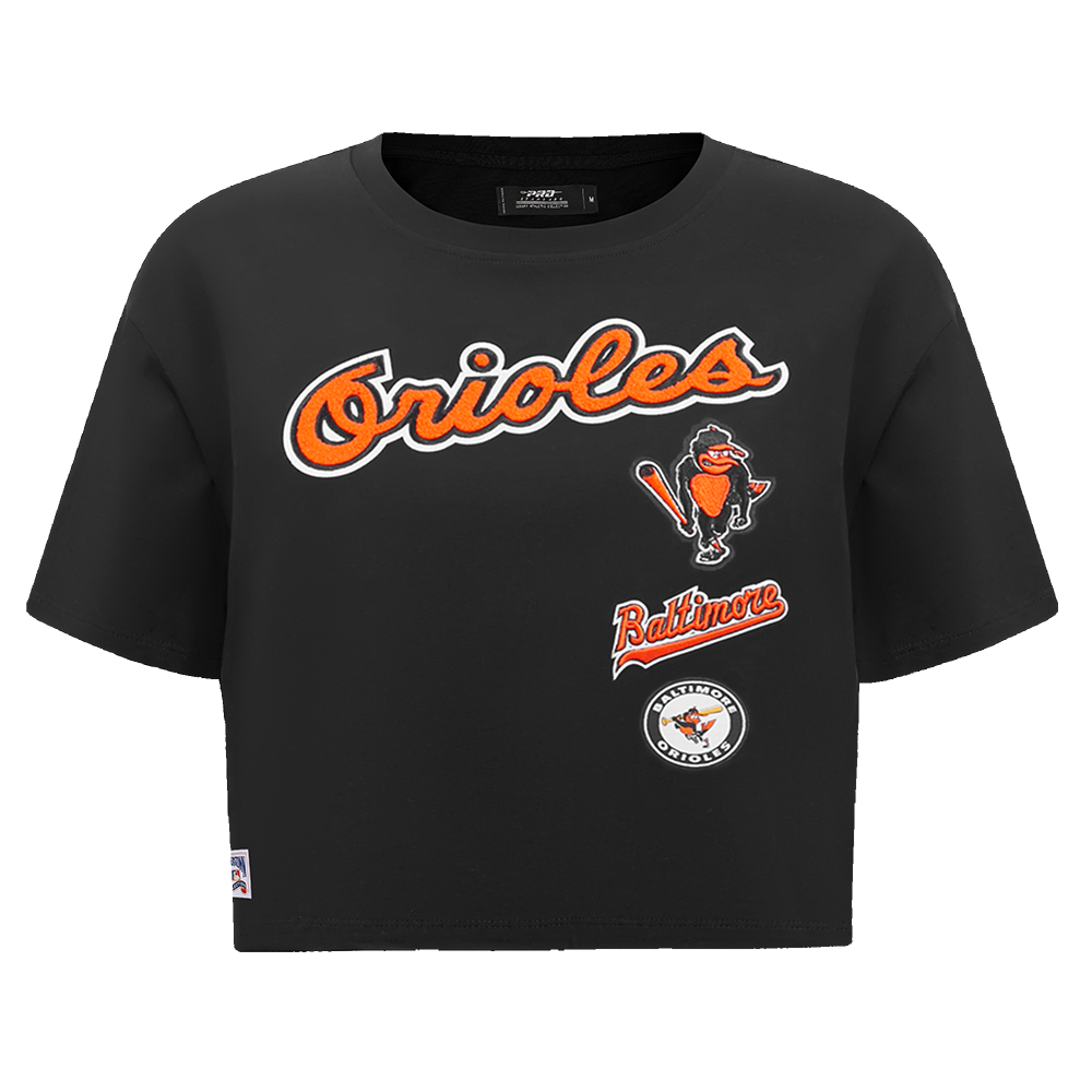 MANGA CORTA CROP MLB BALTIMORE ORIOLES RETRO CLASSICS PARA MUJER