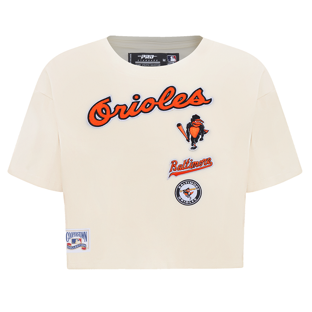 MANGA CORTA CROP MLB BALTIMORE ORIOLES RETRO CLASSICS PARA MUJER